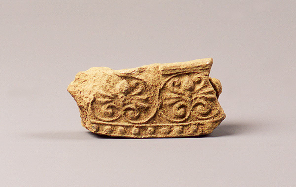 Shitennoji Temple excavation ancient tile