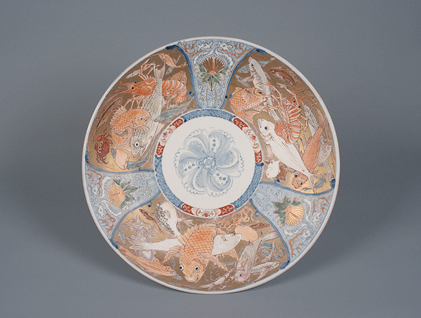 IMARI color-glazed poncelain large plate