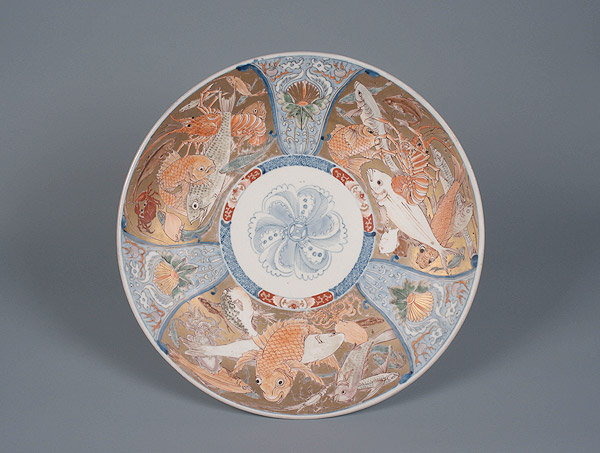 IMARI color-glazed poncelain large plate