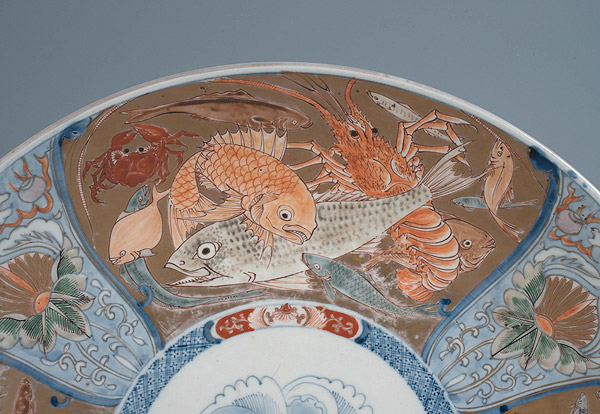 IMARI color-glazed poncelain large plate