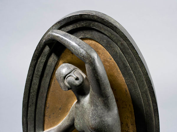 Cast Bronze Figure of Woman