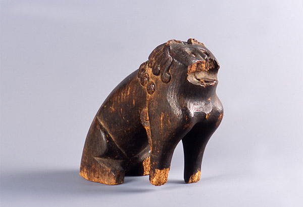 狛犬❓ 古美術 915『鉄釉 獅子狛犬 阿吽一対』 /骨董品 古美術 古玩