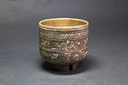 御本三島筒茶碗  18世紀 写真